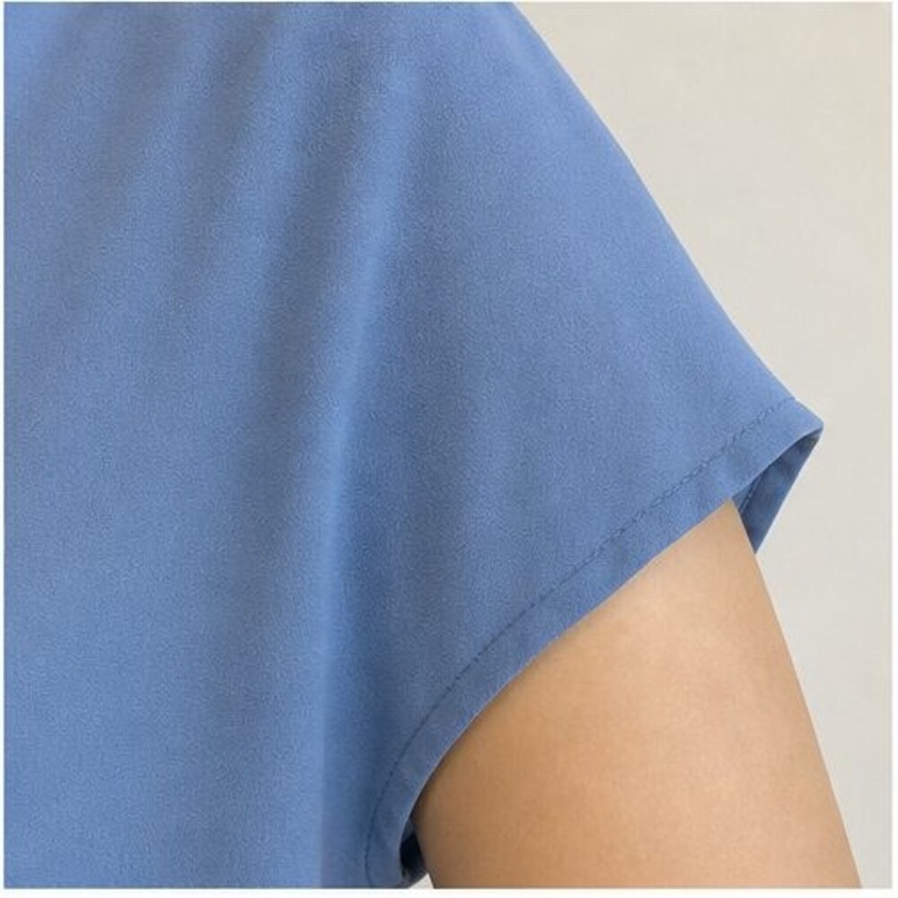 Blue V Neck Top - Picture 5 of 6
